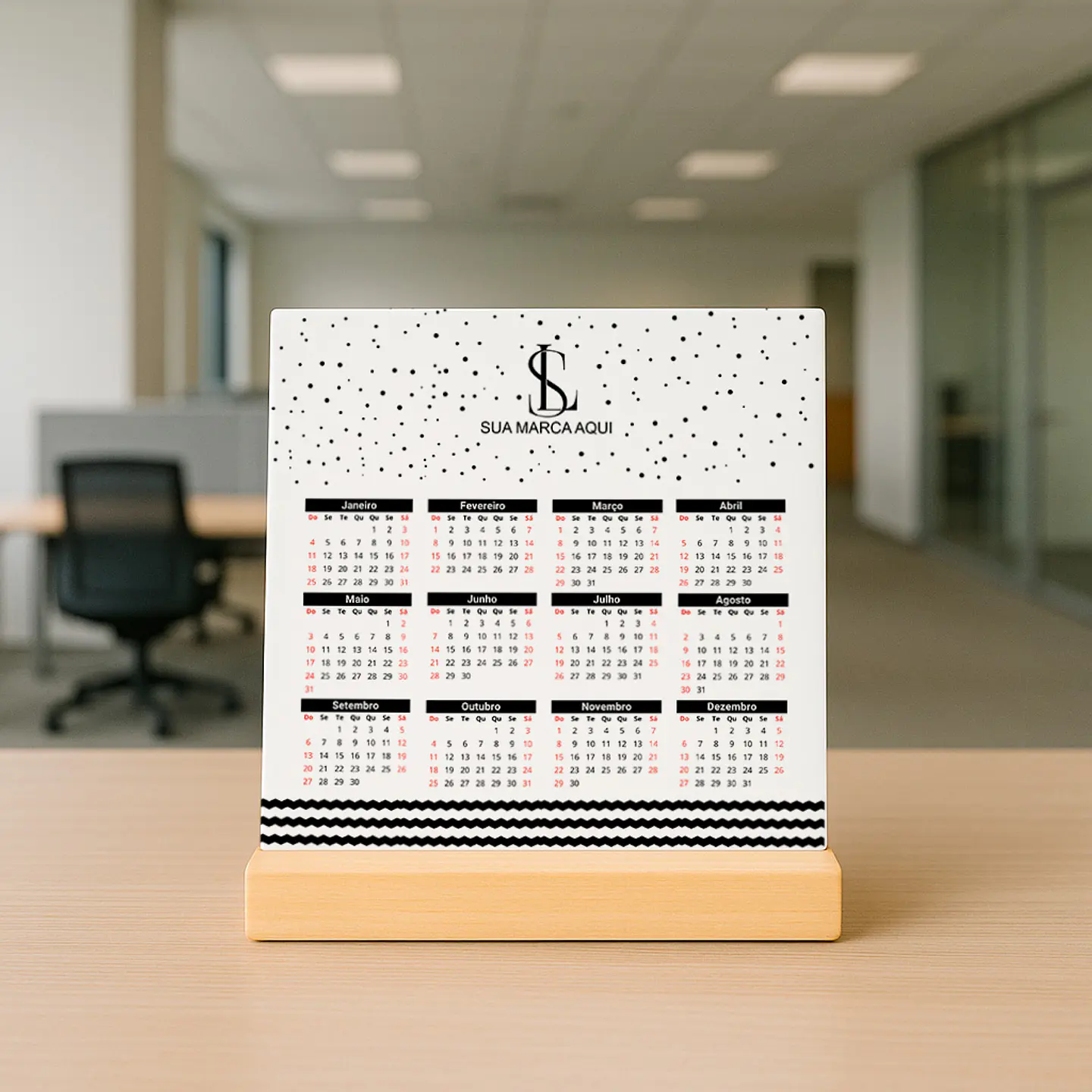 9 Artes para Azulejo Corporativo Calendário Arquivo editável  6