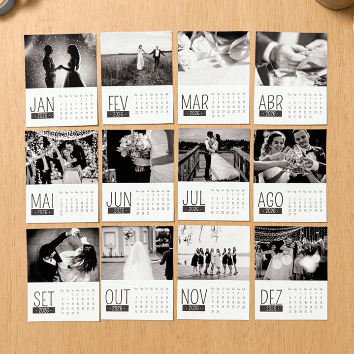 Arquivo Calendário Polaroid Ímã com Foto Arquivo em Pdf  1