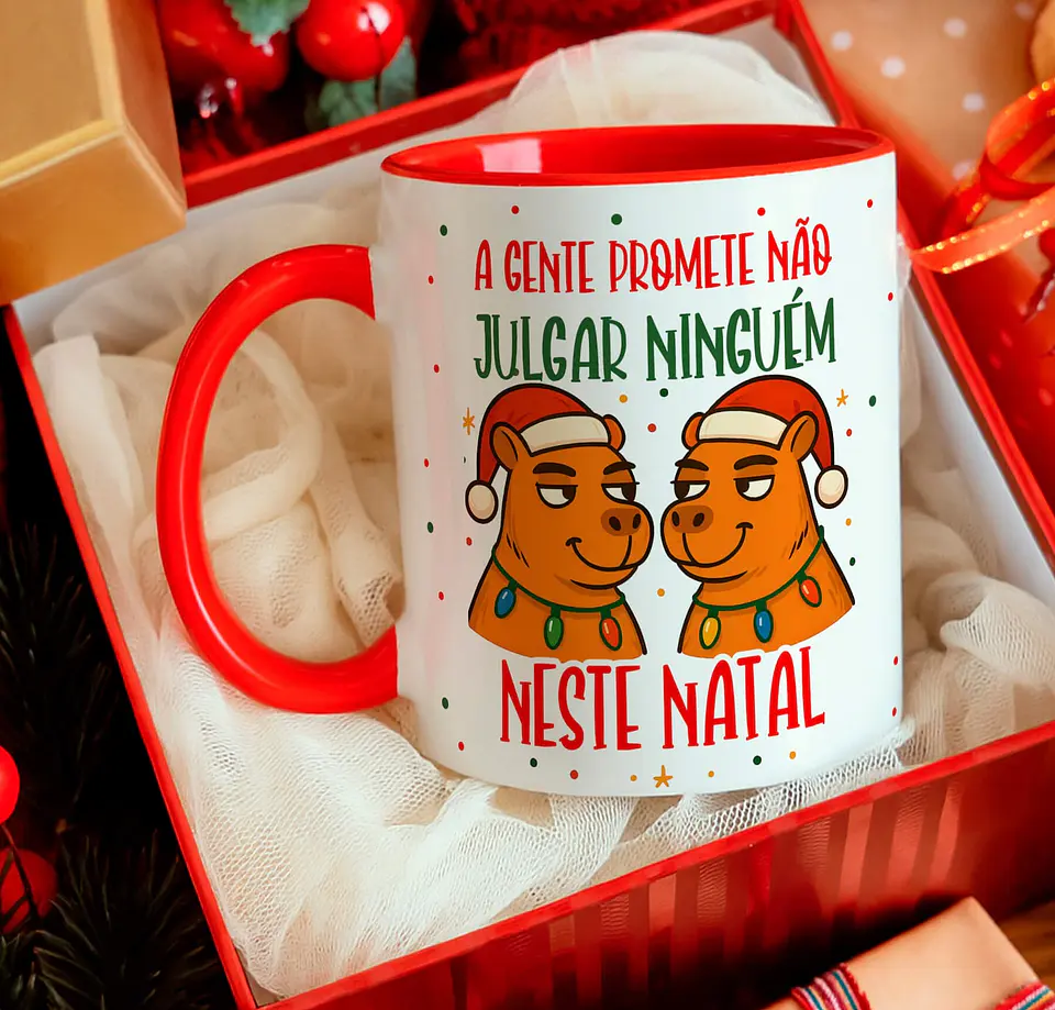 12 Artes para Caneca Capivara Natalina Arquivo Editável  9