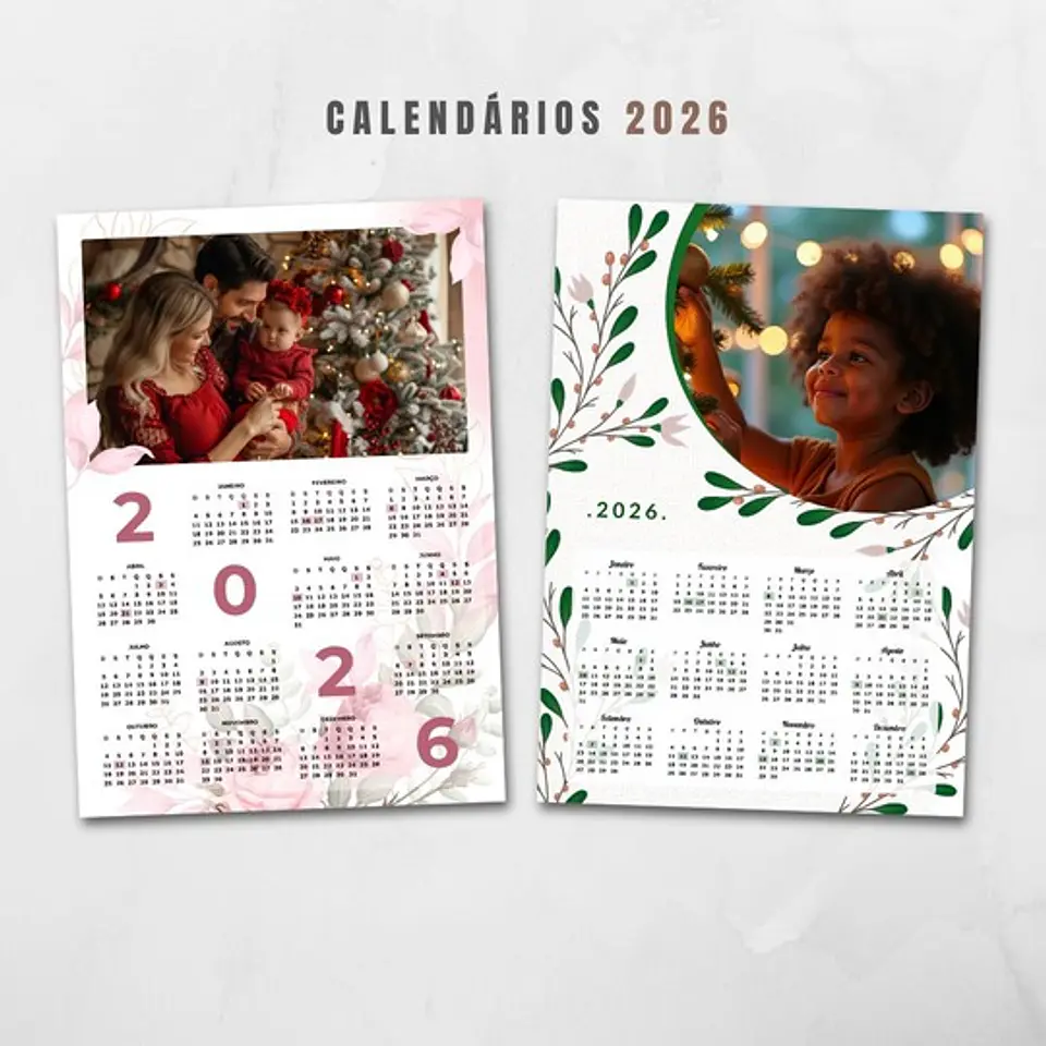 30 Artes para Calendarios Com Foto 2026 Arquivo em Png  1