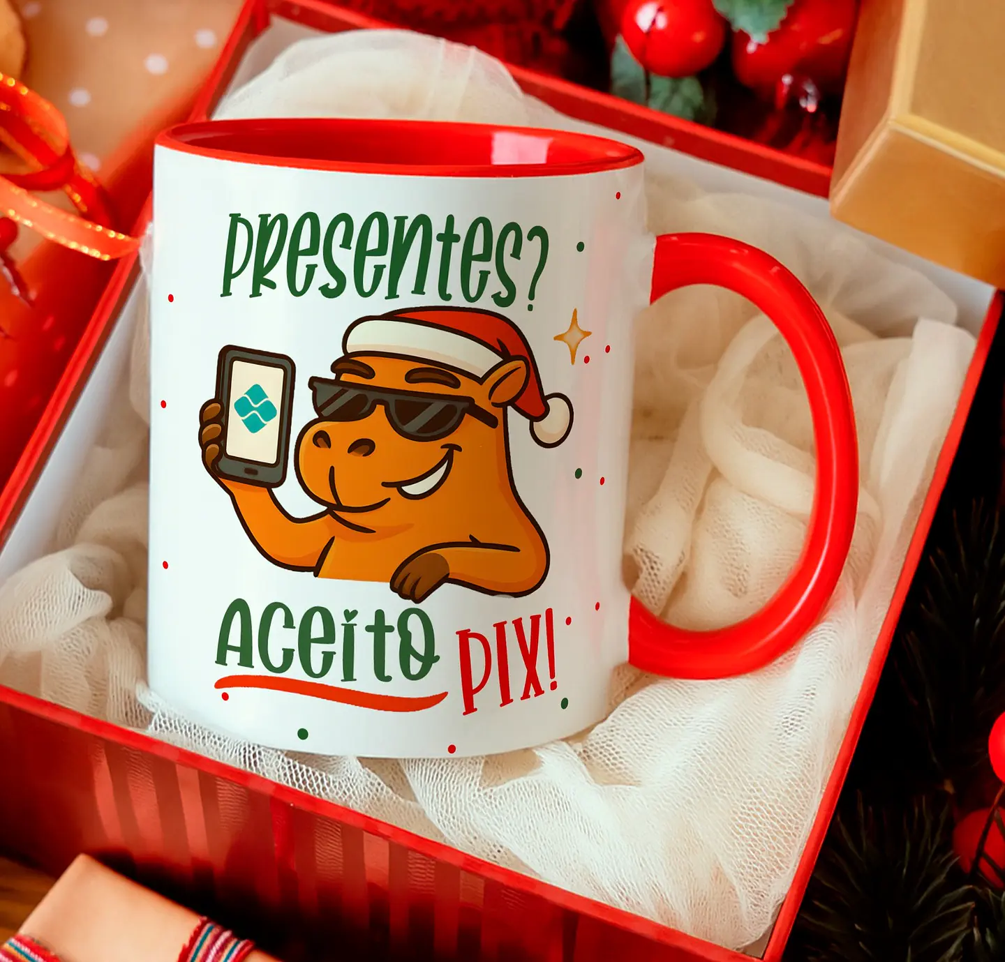 12 Artes para Caneca Capivara Natalina Arquivo Editável  10