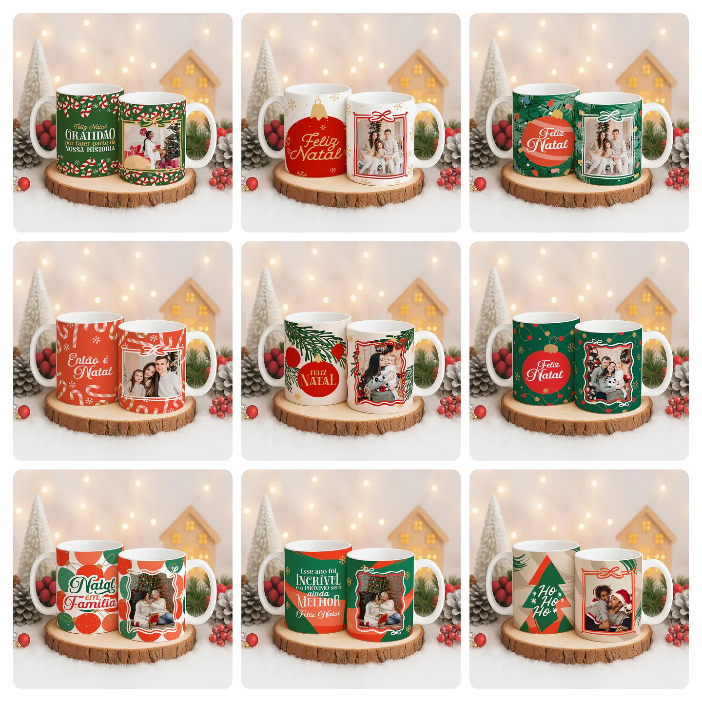 72 Artes para Caneca Camisa e Azulejo Natal Com Foto Arquivo Editável 1