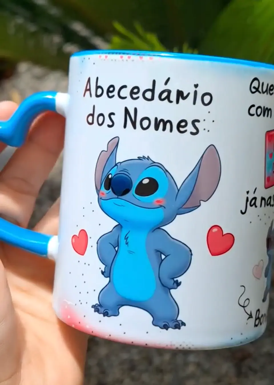 Artes para Caneca Abecedário dos Nomes Stitch de A a Z Arquivo em Png 1