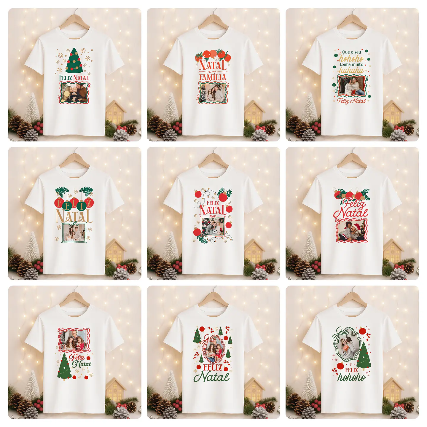 72 Artes para Caneca Camisa e Azulejo Natal Com Foto Arquivo Editável 2