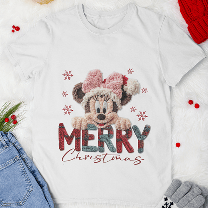 48 Artes para Camisa Natal com Efeito Bordado Arquivo em Png 7