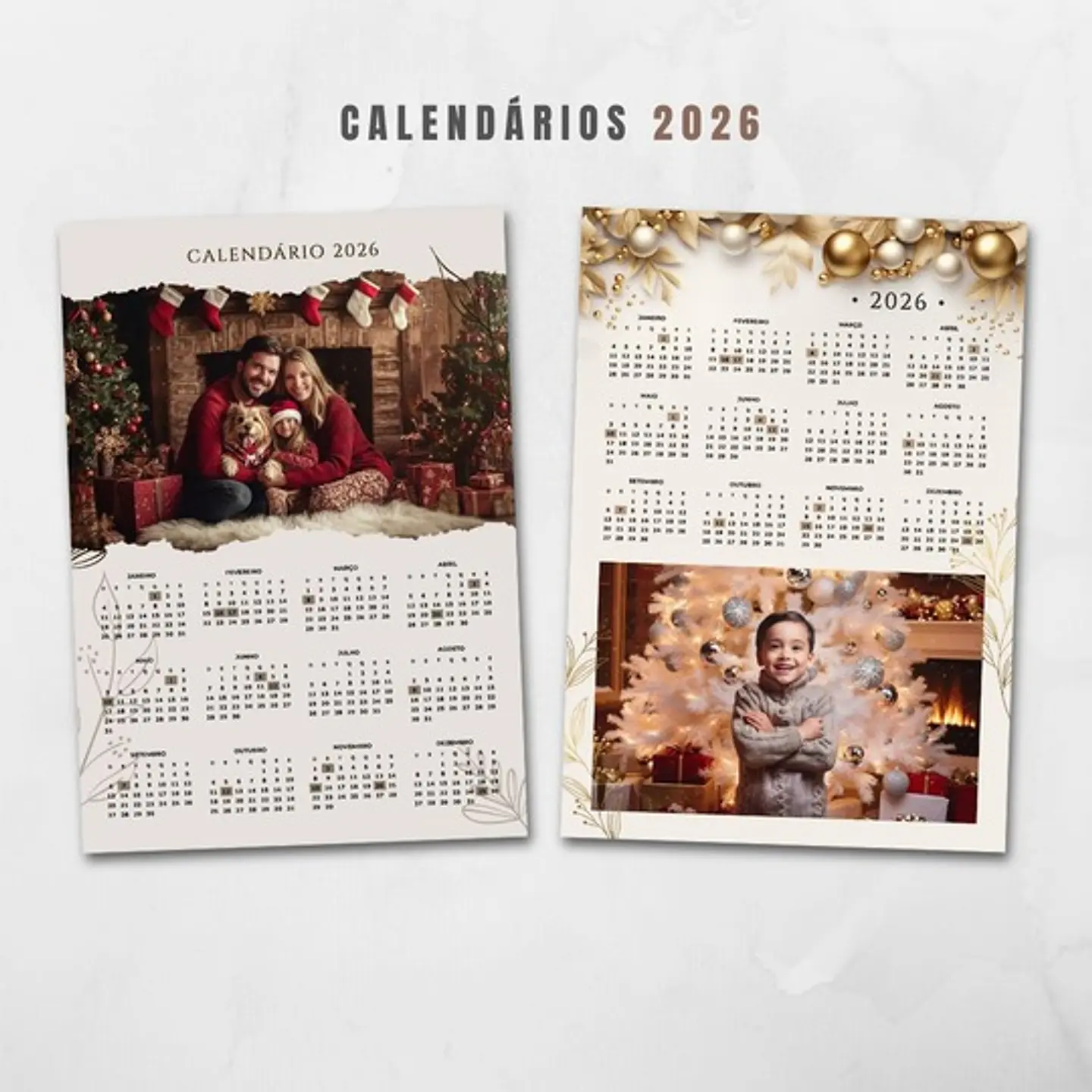 30 Artes para Calendarios Com Foto 2026 Arquivo em Png  3