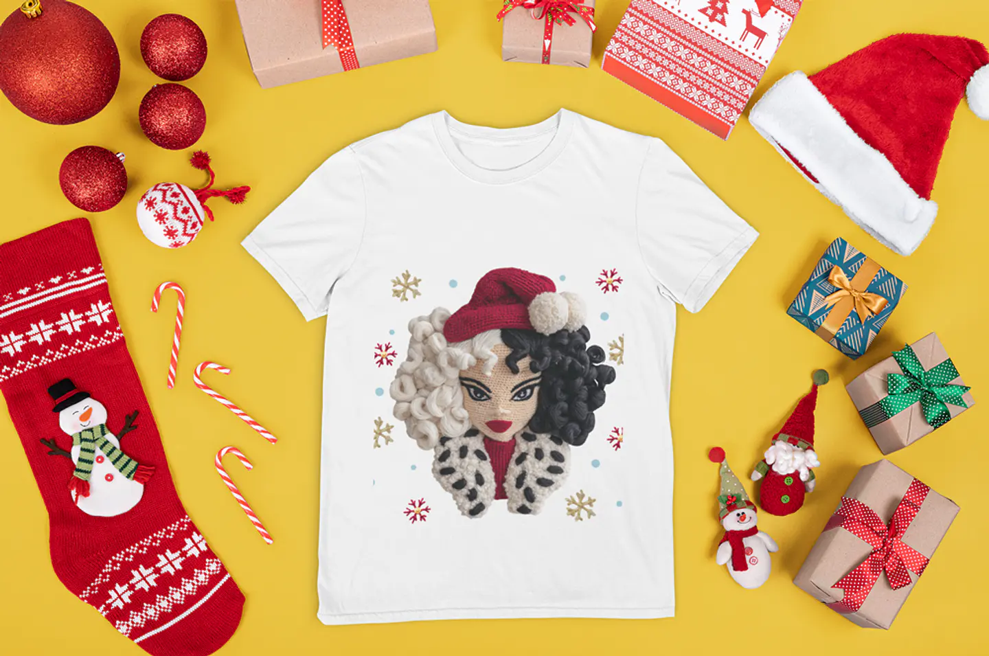 48 Artes para Camisa Natal com Efeito Bordado Arquivo em Png 8