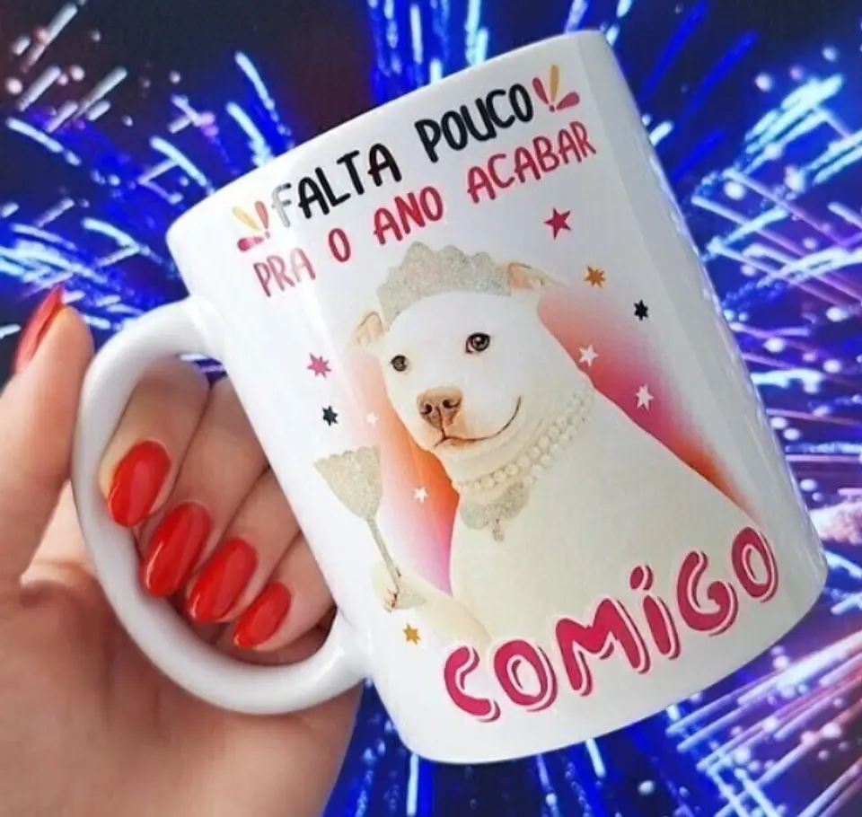 Arte Caneca Falta pouco pra o ano acabar...COMIGO Arquivo em Jpg  1