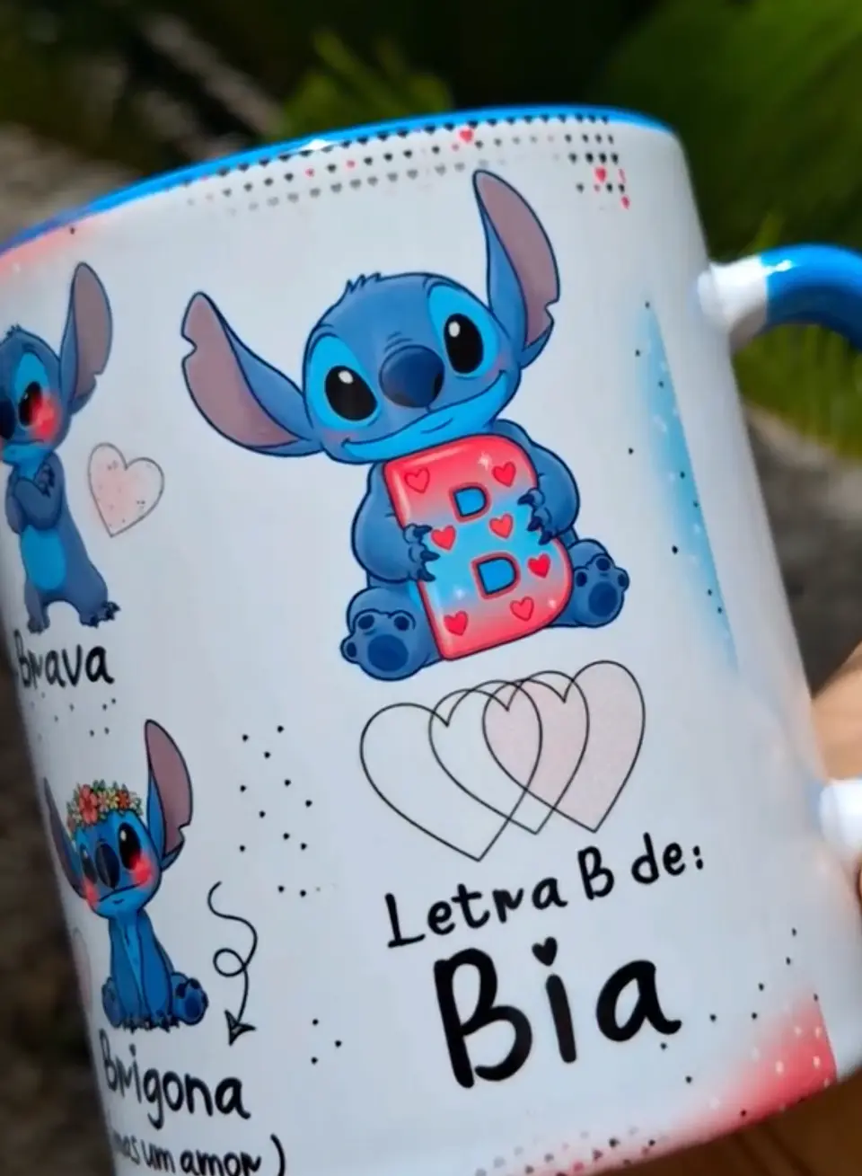 Artes para Caneca Abecedário dos Nomes Stitch de A a Z Arquivo em Png 4