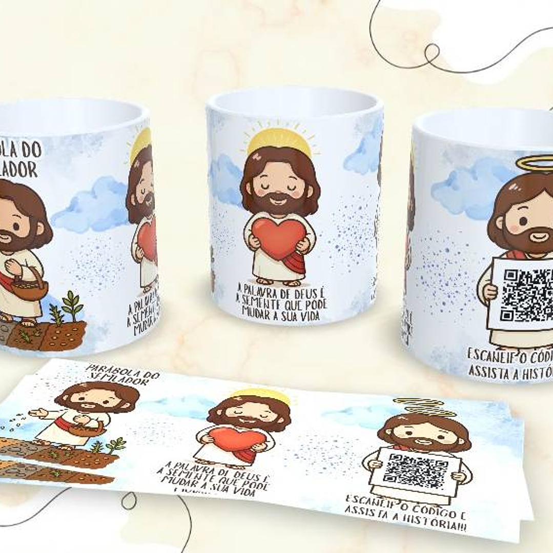 Artes Caneca Parábola do Semeador a palavra de Deus é a semente que pode mudar a sua vidaArquivo em Jpg  1