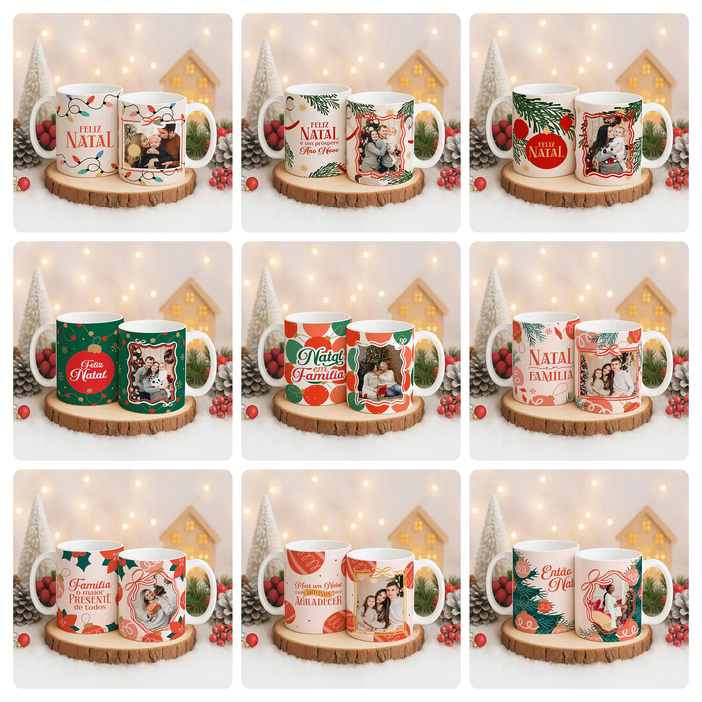 72 Artes para Caneca Camisa e Azulejo Natal Com Foto Arquivo Editável 5