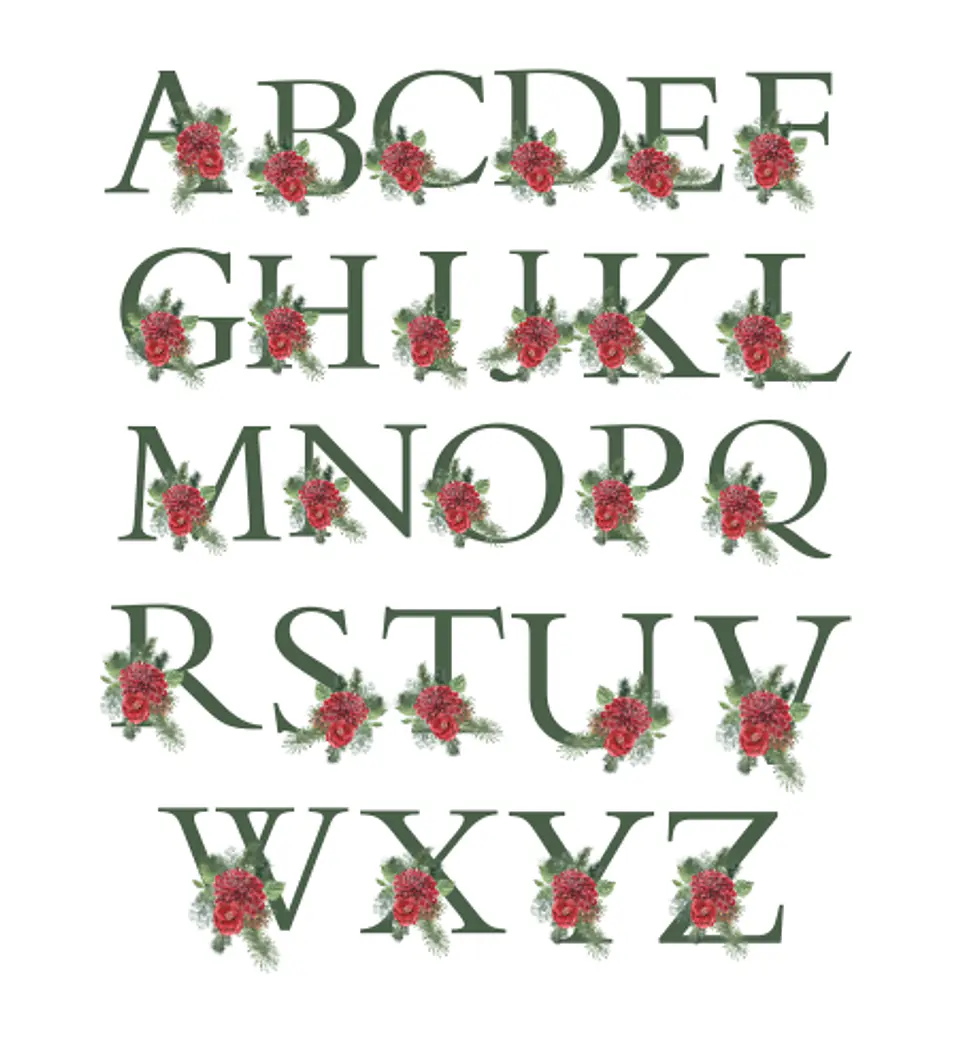 Kit Alfabeto Natalino Clean Arquivo em Png 3