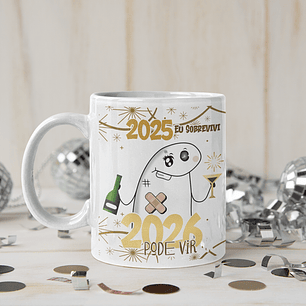 25 Artes Caneca Ano Novo Calendário 2026 Arquivo Editável 