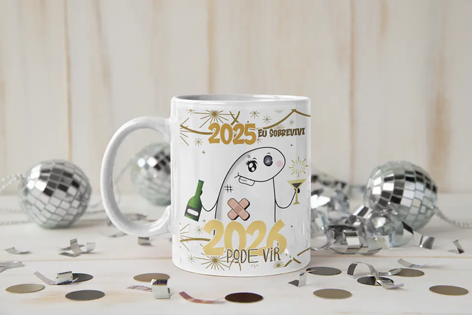 25 Artes Caneca Ano Novo Calendário 2026 Arquivo Editável  1