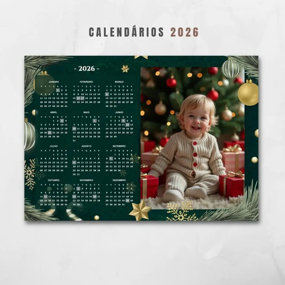 30 Artes para Calendarios Com Foto 2026 Arquivo em Png  9