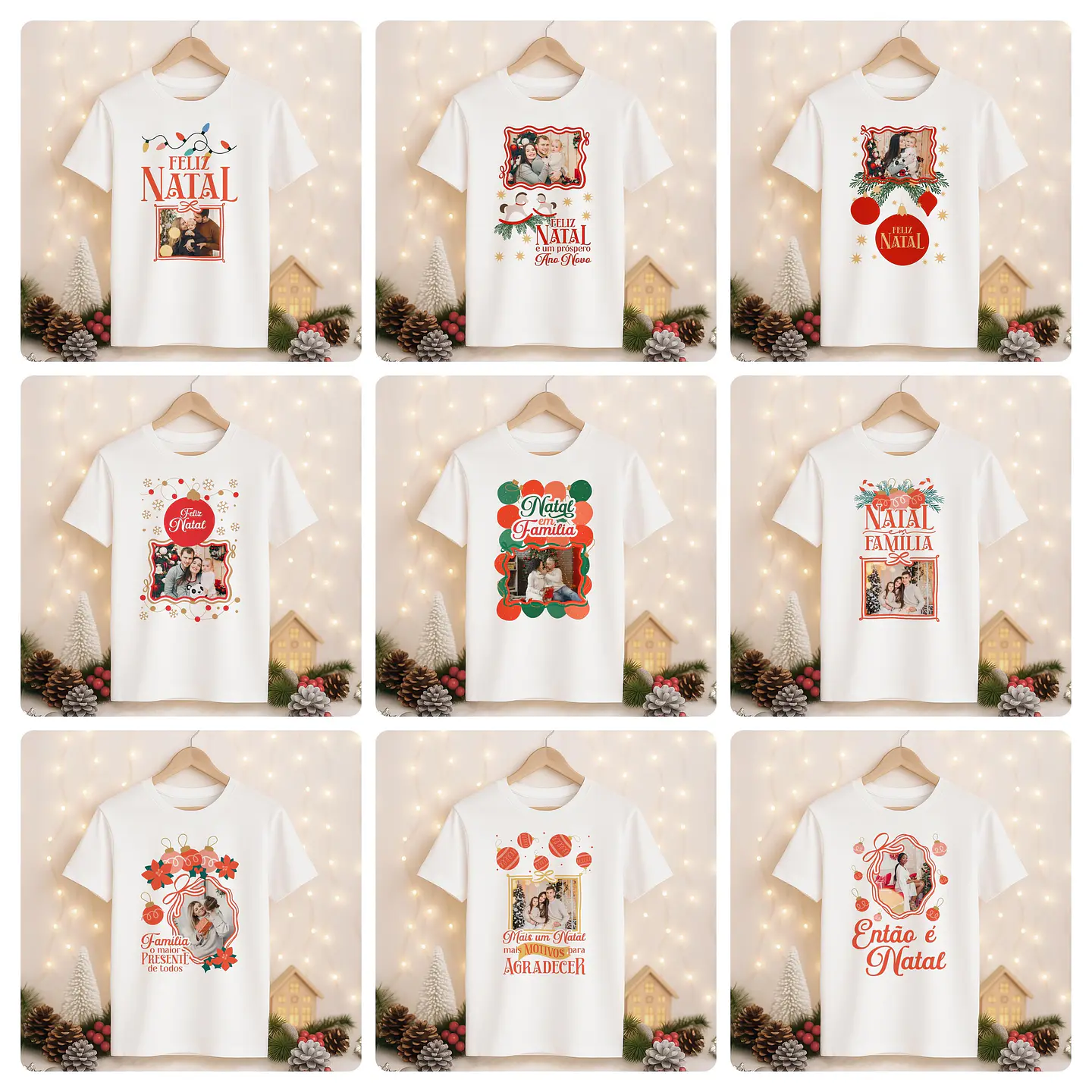 72 Artes para Caneca Camisa e Azulejo Natal Com Foto Arquivo Editável 9