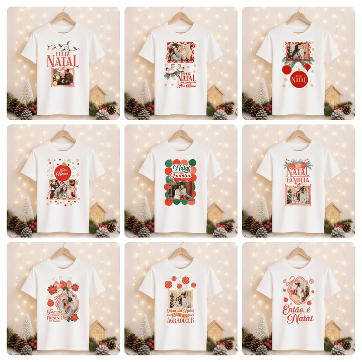 72 Artes para Caneca Camisa e Azulejo Natal Com Foto Arquivo Editável 9