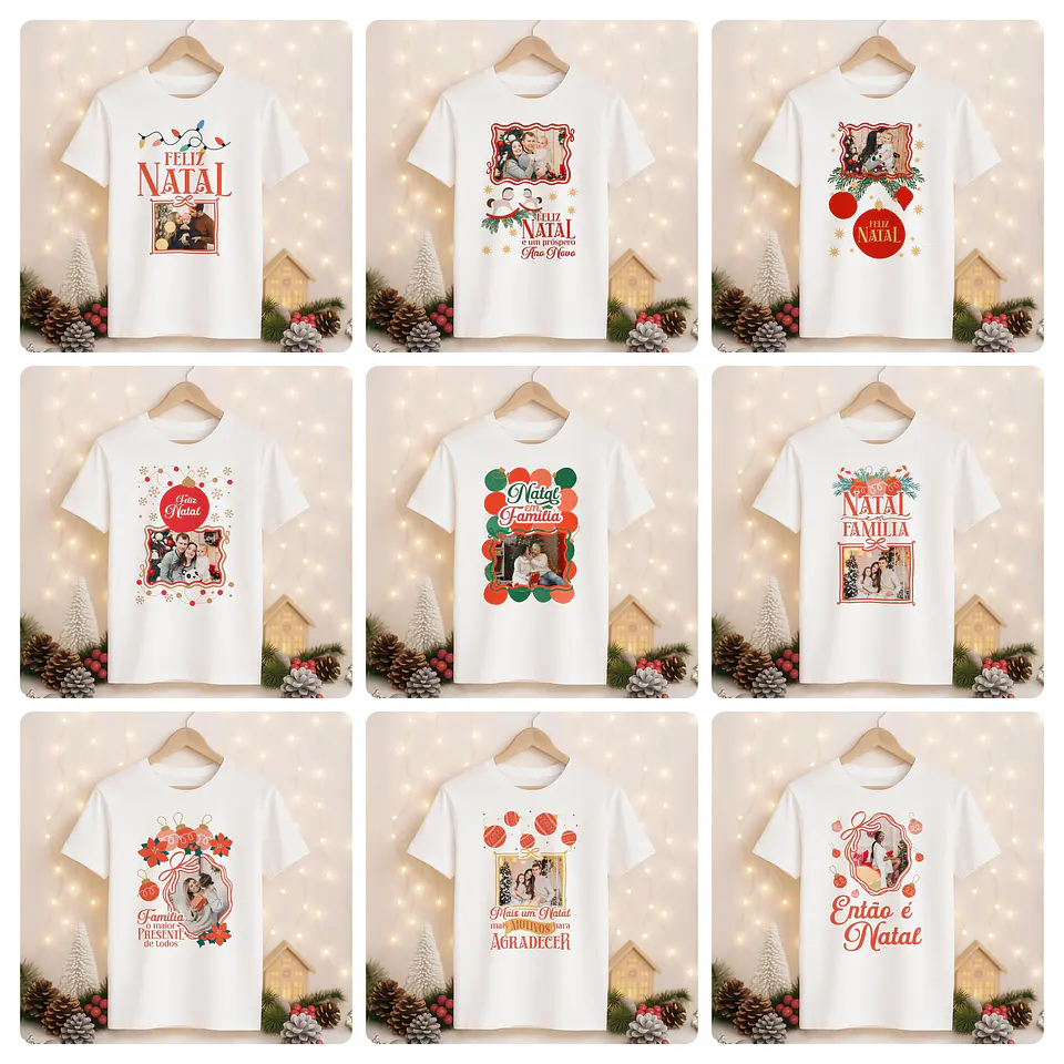 72 Artes para Caneca Camisa e Azulejo Natal Com Foto Arquivo Editável 9