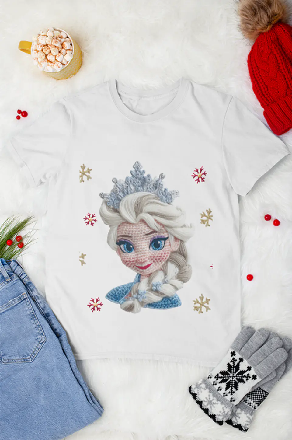 48 Artes para Camisa Natal com Efeito Bordado Arquivo em Png 13