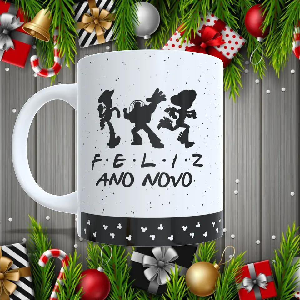 7 Artes para Caneca Disney Ano Novo 2026 Arquivo Editável  1