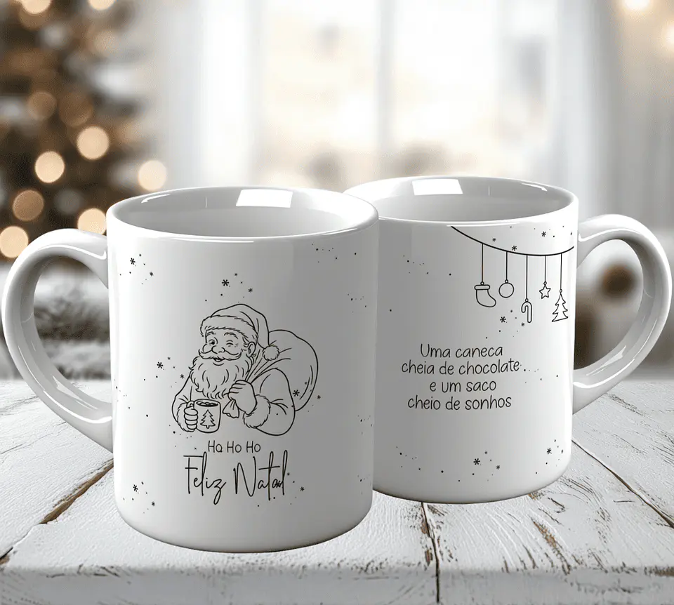 10 Artes para Caneca Natal Minimalista Arquivo em Jpg 2