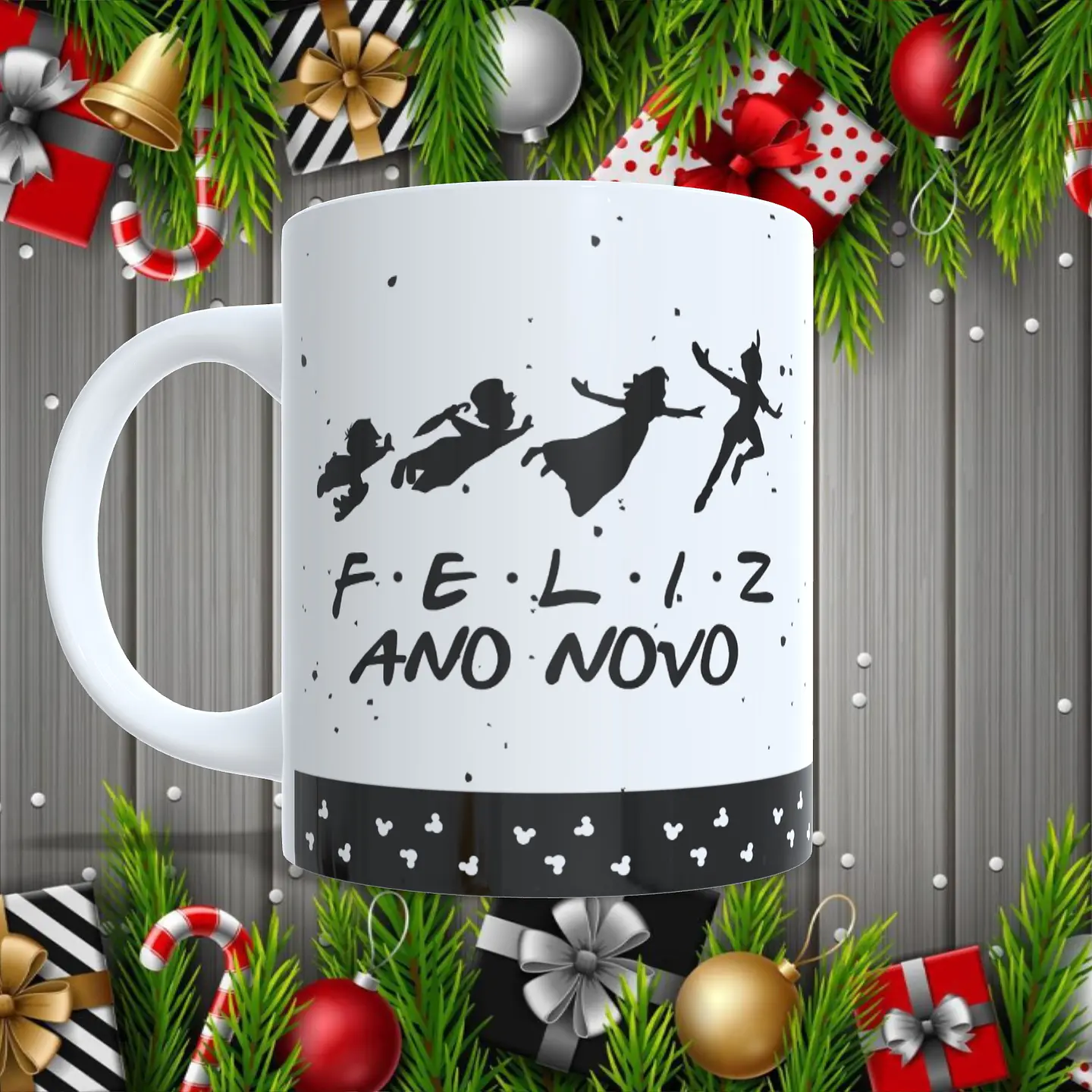 7 Artes para Caneca Disney Ano Novo 2026 Arquivo Editável  4