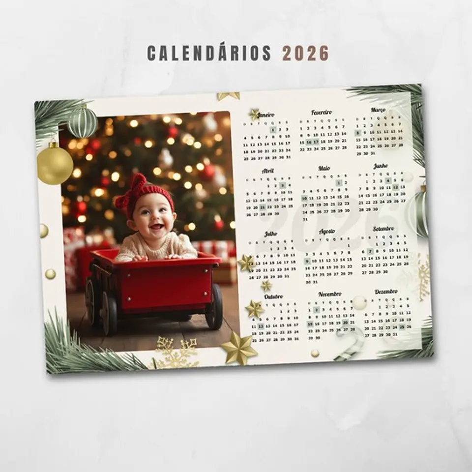 30 Artes para Calendarios Com Foto 2026 Arquivo em Png  14