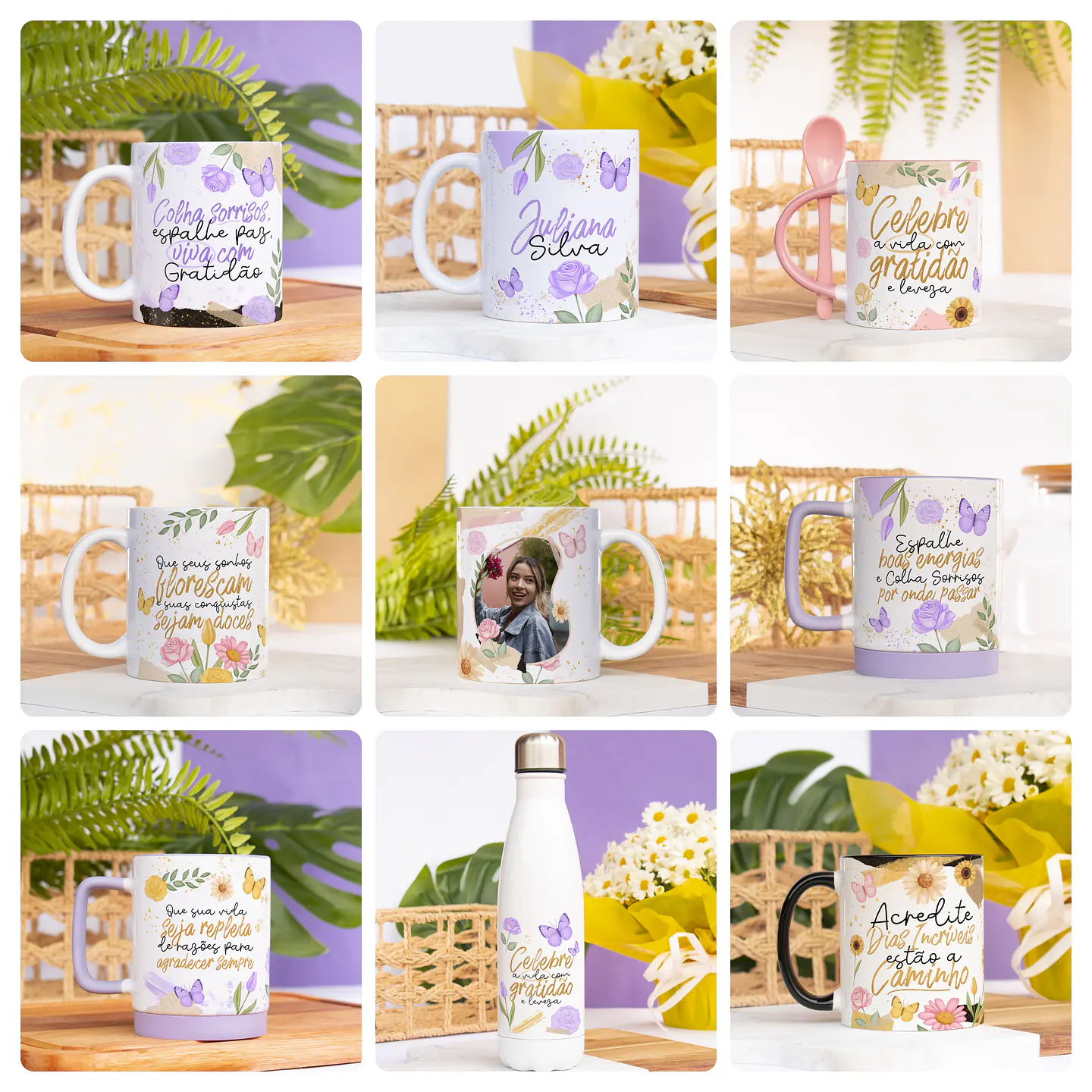 20 Artes para Caneca Floresça Frases Motivacionais Arquivo em Png   2