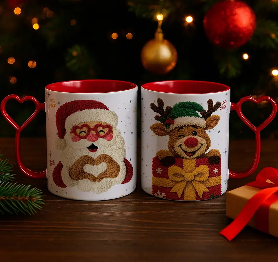 20 Artes para Caneca Natal 3d Linhas Natal Arquivo em Jpg  3