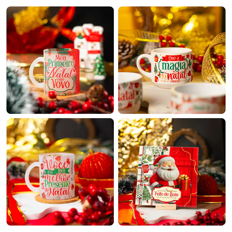 39 Artes para Caneca e Azulejo Natal Papai Noel Arquivo em Png  3