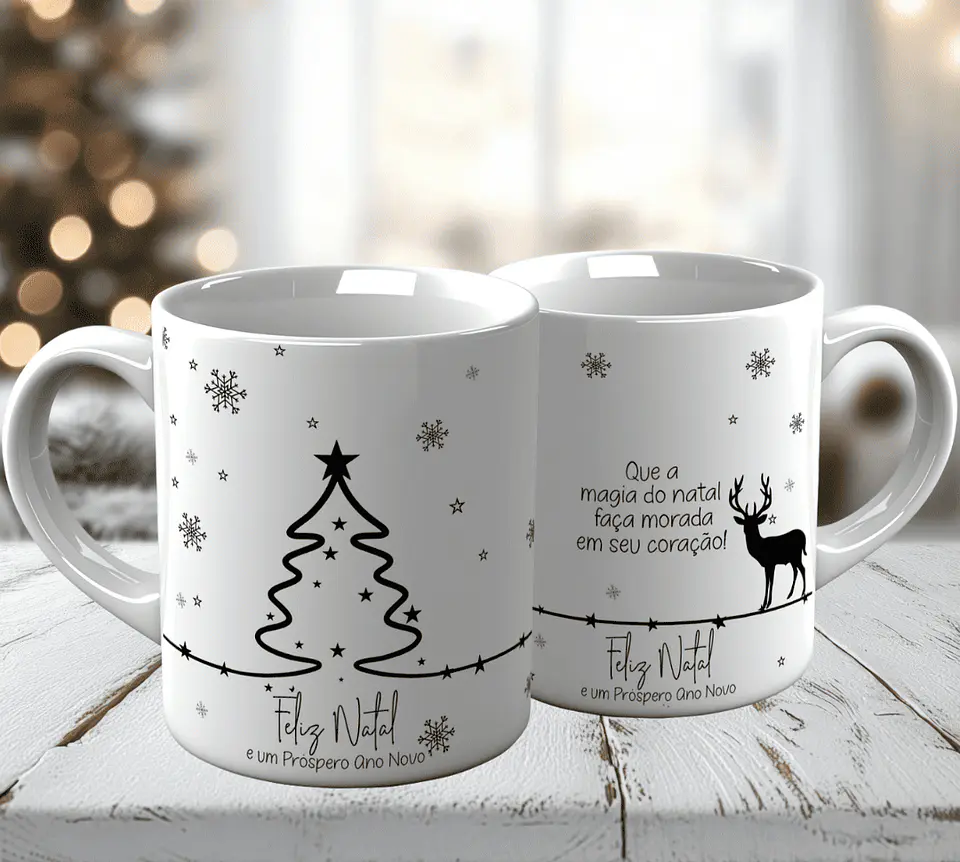 10 Artes para Caneca Natal Minimalista Arquivo em Jpg 9