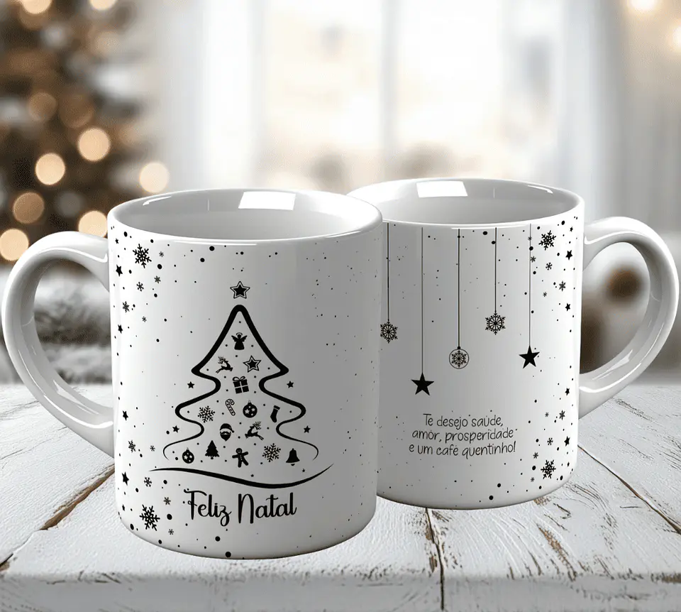 10 Artes para Caneca Natal Minimalista Arquivo em Jpg 10