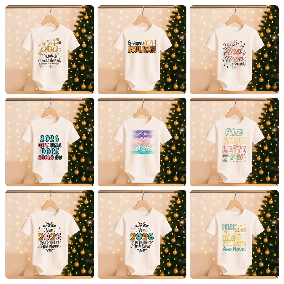 168 Artes para Camisa, Caneca, Body, Copo e Capa agenda Ano novo 2026 Arquivo Editável e Jpg 7