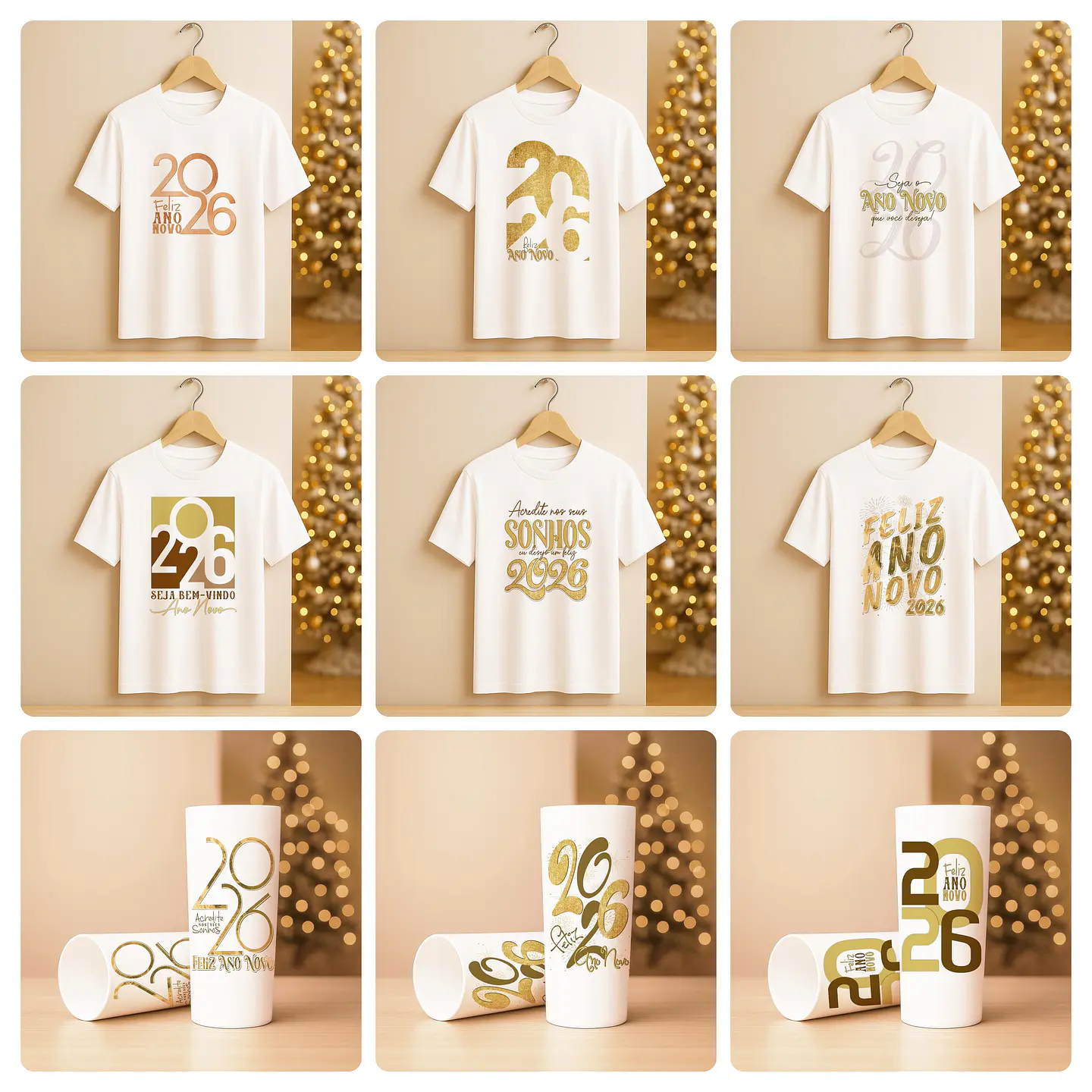 168 Artes para Camisa, Caneca, Body, Copo e Capa agenda Ano novo 2026 Arquivo Editável e Jpg 12