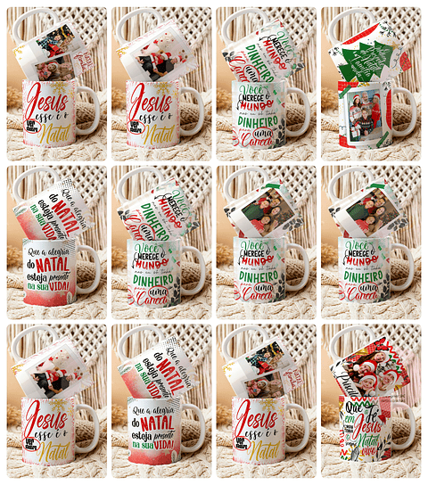 22 Artes para Caneca Natal 2.5 Fé Arquivo em Png