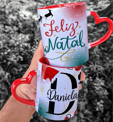 59 Artes para Caneca Camisa e Azulejo Alfabeto Natalino Natal Arquivo Editável 