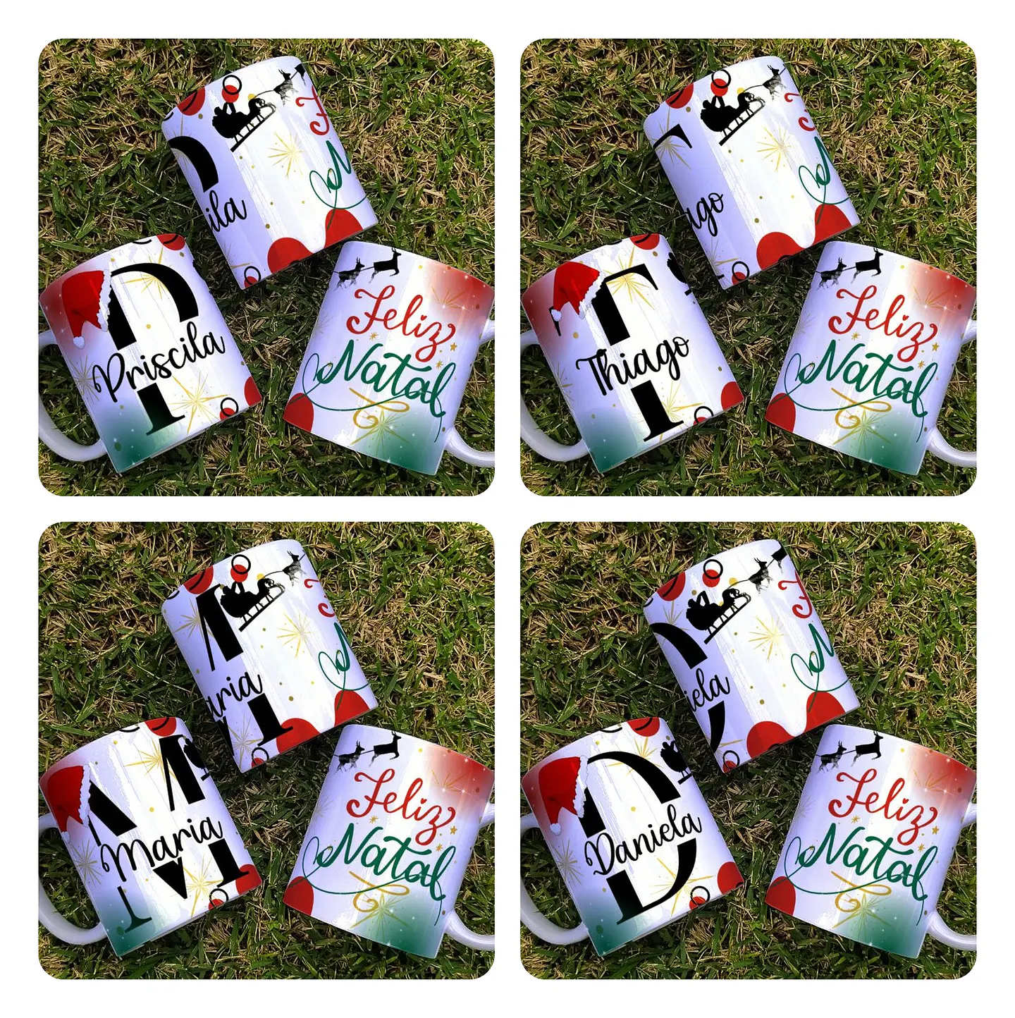 59 Artes para Caneca Camisa e Azulejo Alfabeto Natalino Natal Arquivo Editável  3