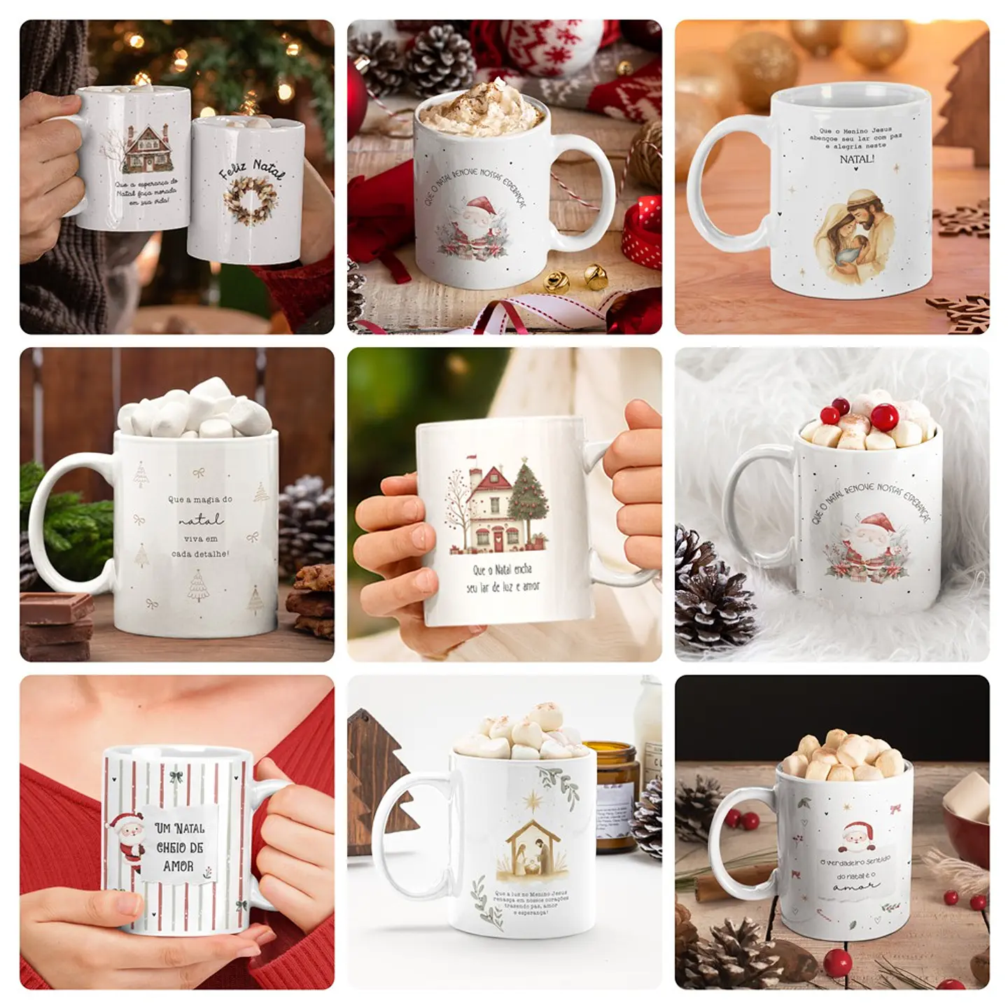 50 Artes para Caneca Natal + Alfabeto Arquivo Editável 3