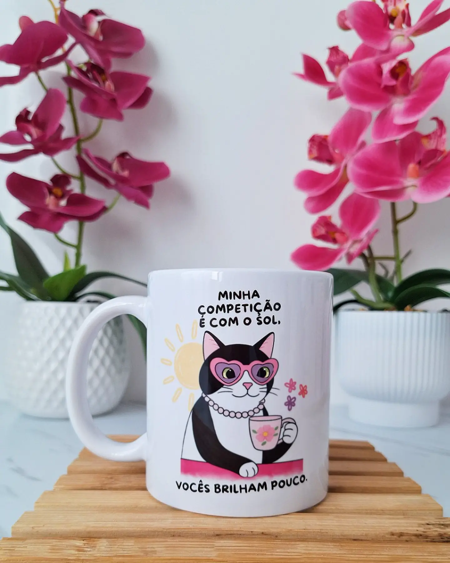 Artes Caneca Minha competição é com o sol, vocês brilham pouco Arquivo em Jpg 1