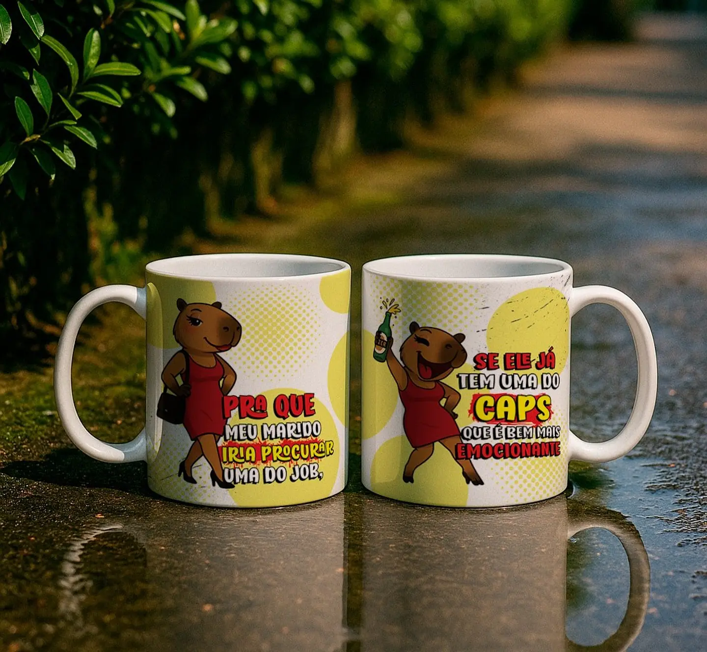 Artes Caneca pra que meu marido iria procurar uma do job se ele já tem uma do Caps que é bem mais emocionante Arquivo Editável 1