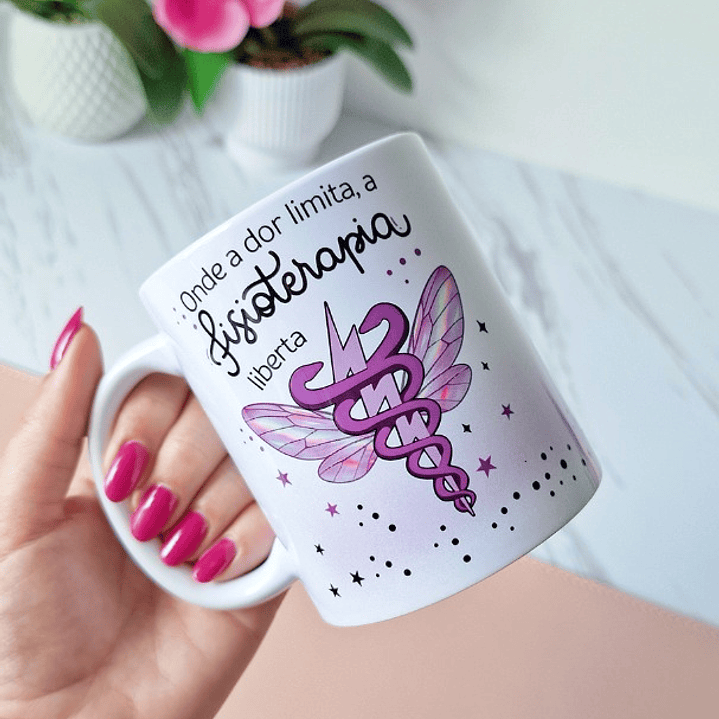 Artes Caneca Onde a dor limita, a FISIOTERAPIA liberta Arquivo em Jpg 1