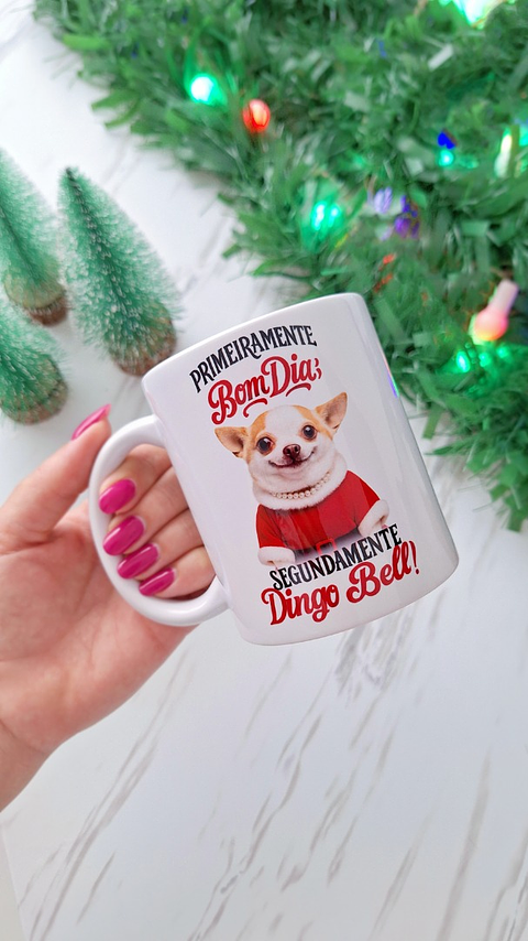 Artes Caneca Primeiramente Bom Dia segundamente Dingo Bell Arquivo em Jpg