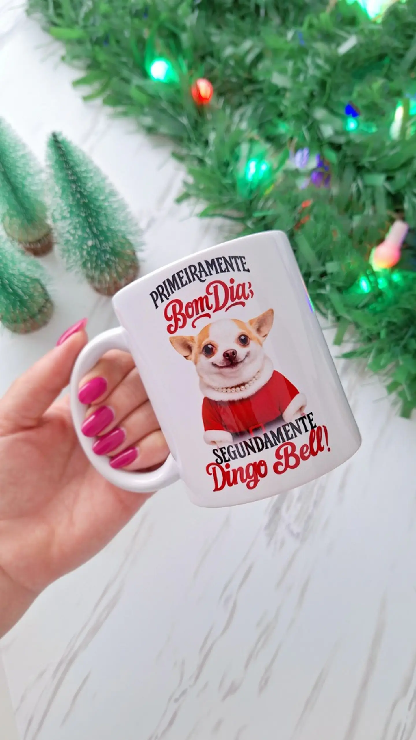 Artes Caneca Primeiramente Bom Dia segundamente Dingo Bell Arquivo em Jpg 1