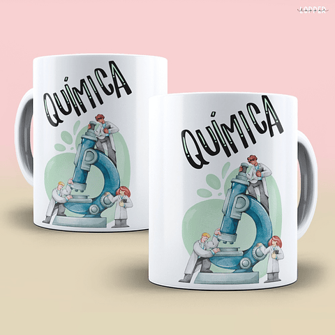 Artes Caneca Profissão Quimica Arquivo Editável