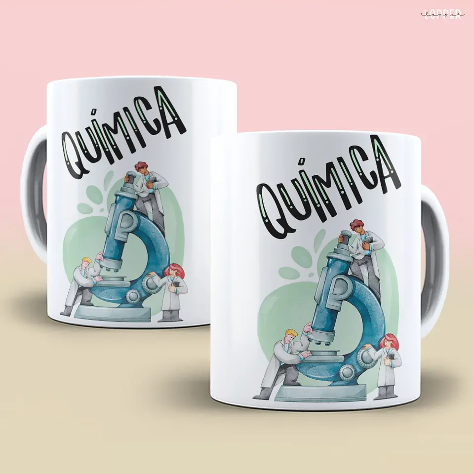 Artes Caneca Profissão Quimica Arquivo Editável 1
