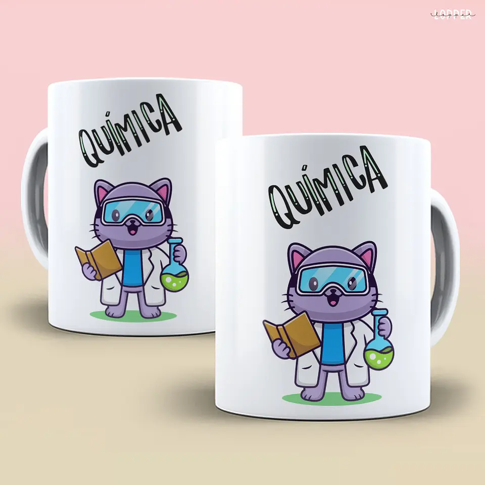 Artes Caneca Profissão Quimica Arquivo Editável 2