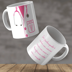 2 Artes para Caneca Fisioterapeuta Fisioterapia Arquivo Editável 