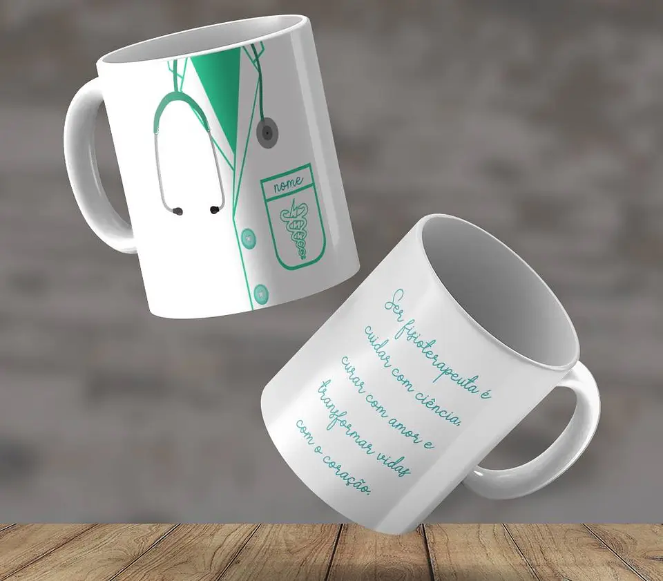 2 Artes para Caneca Fisioterapeuta Fisioterapia Arquivo Editável  2