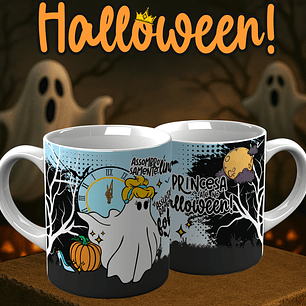 6 Artes para Caneca Princesa Halloween Arquivo em Png 