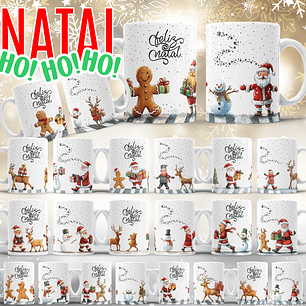 23 Artes para Caneca Natal Hohoho Arquivo Editável